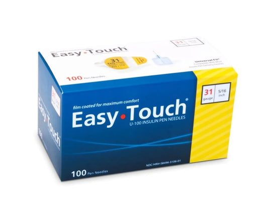 Easy Touch Pen Needles - 31 Gauge, 5/16”, 8mm - 10 PACK