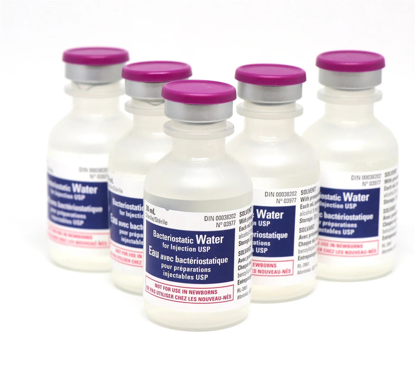 Hospira Bacteriostatic Water 0.9% Solution MDV 30mL No Mercury Sterile FTV