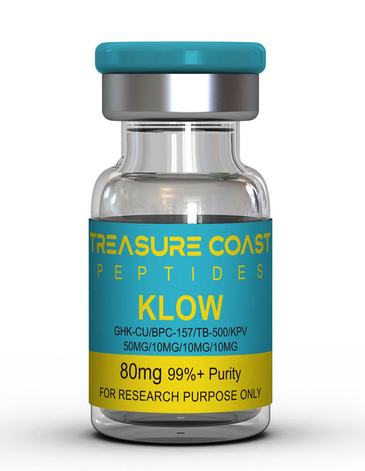 KLOW - BPC-157 / TB-500 / KPV / GHK-Cu Blend – 80mg (10mg / 10mg / 10mg / 50mg)