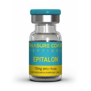 Epitalon research material vial in 10mg and 50mg quantities